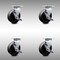 Service Caster 6 Inch SS Glass Filled Nylon Swivel Caster Set with Roller Bearings and Brakes SCC-SS30S620-GFNR-TLB-4 - alternate 1